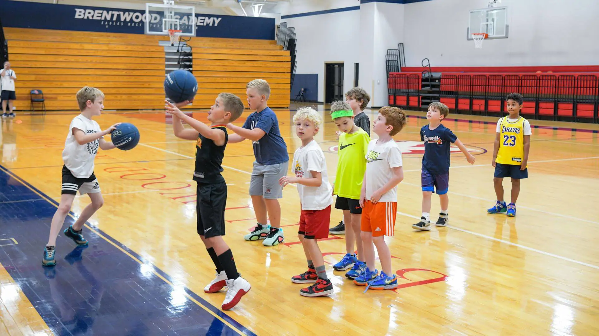 Kids at Brentwood Academy Basketball Camp