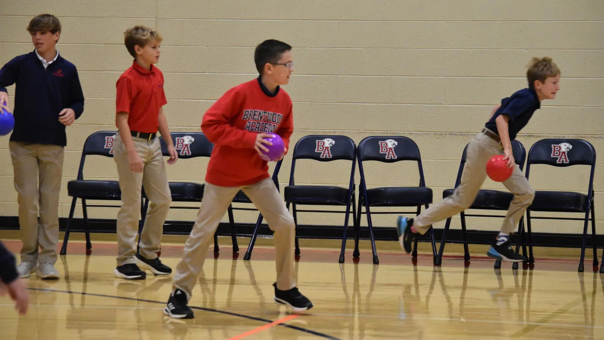 Kids playing Dodgeball at Camp